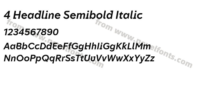 4 Headline Semibold ItalicPreview