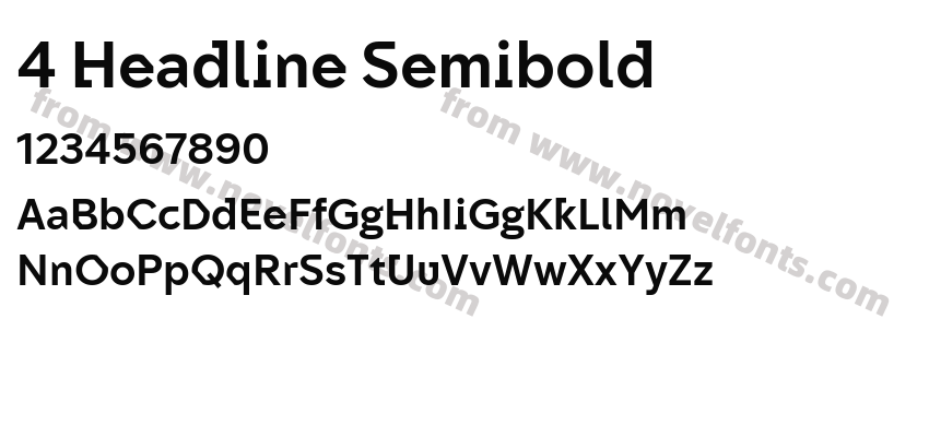 4 Headline SemiboldPreview