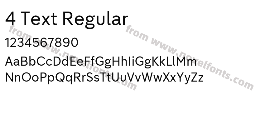 4 Text RegularPreview