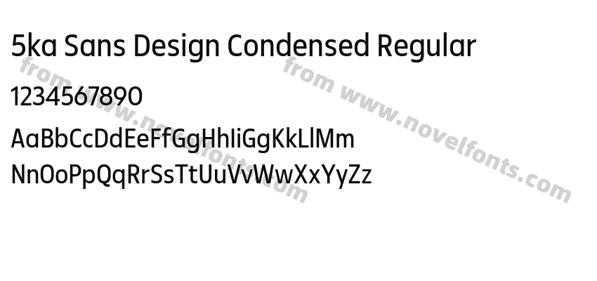5ka Sans Design Condensed RegularPreview