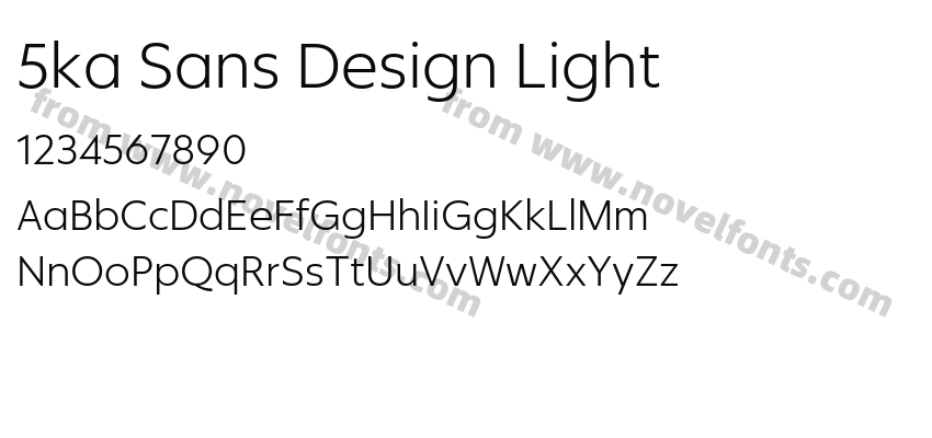 5ka Sans Design LightPreview
