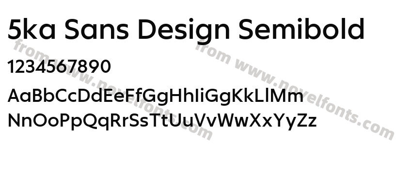 5ka Sans Design SemiboldPreview
