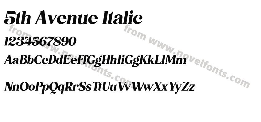 5th Avenue ItalicPreview