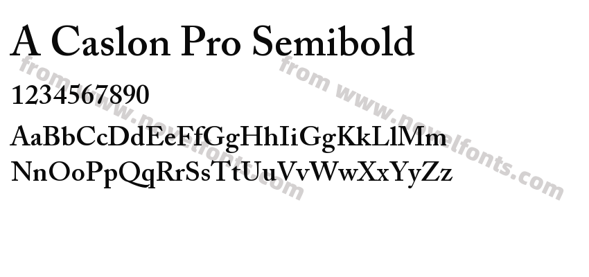A Caslon Pro SemiboldPreview