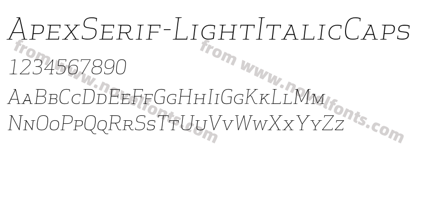 ApexSerif-LightItalicCapsPreview