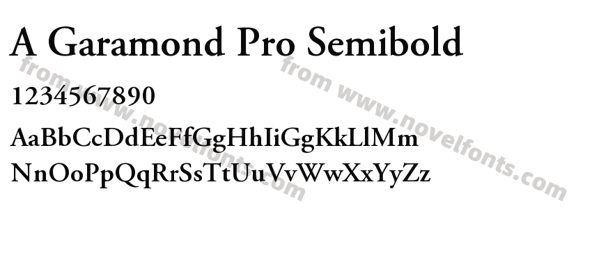 A Garamond Pro SemiboldPreview