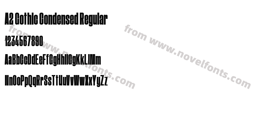 A2 Gothic Condensed RegularPreview