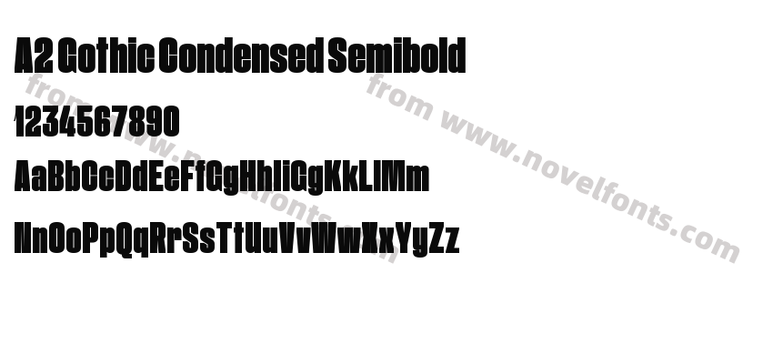 A2 Gothic Condensed SemiboldPreview