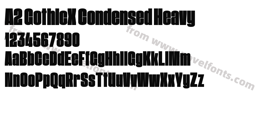 A2 GothicX Condensed HeavyPreview