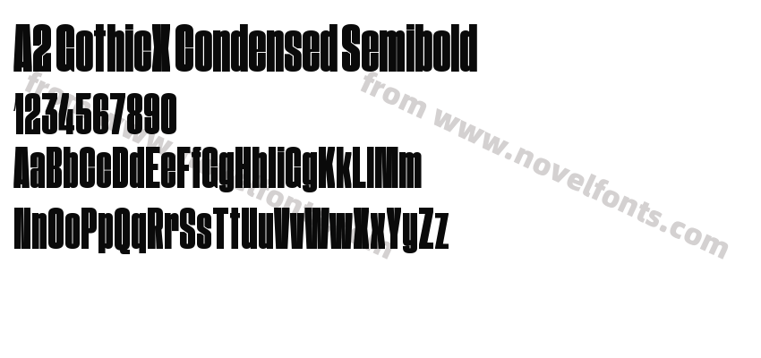 A2 GothicX Condensed SemiboldPreview