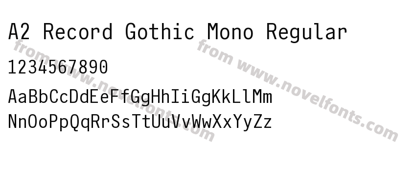 A2 Record Gothic Mono RegularPreview
