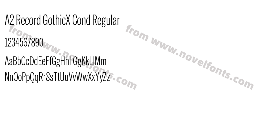 A2 Record GothicX Cond RegularPreview