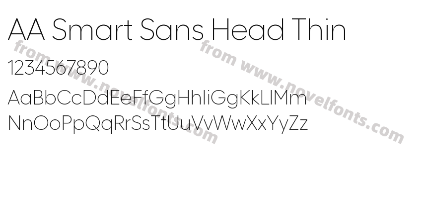 AA Smart Sans Head ThinPreview