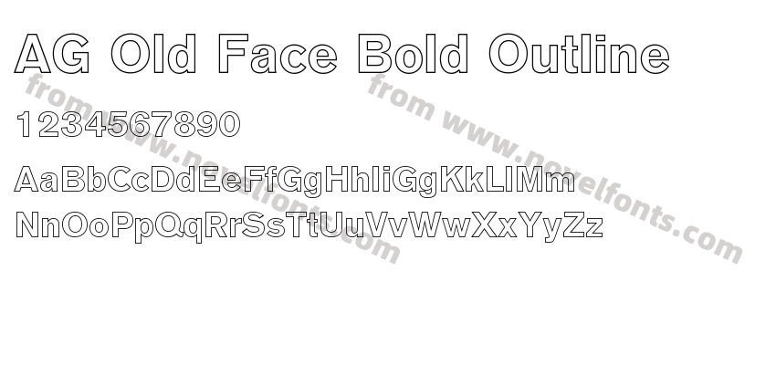 AG Old Face Bold OutlinePreview