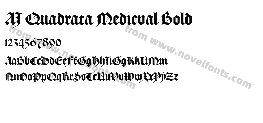 AJ Quadrata Medieval BoldPreview