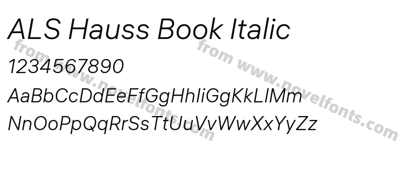 ALS Hauss Book ItalicPreview