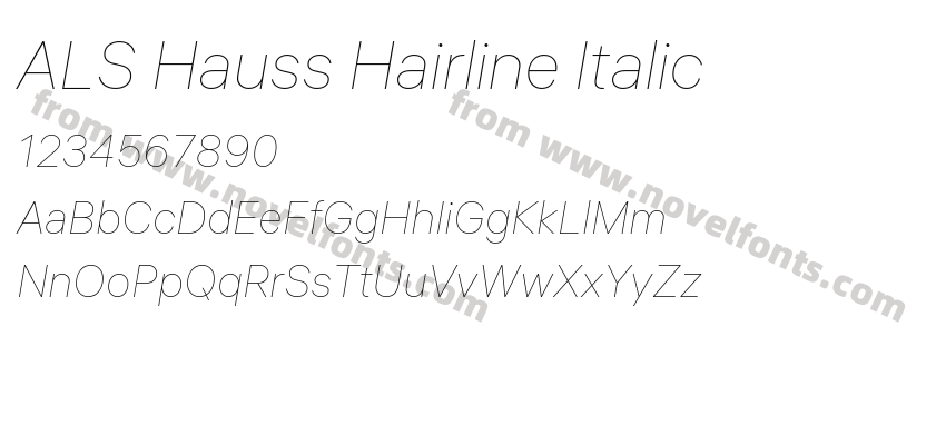 ALS Hauss Hairline ItalicPreview