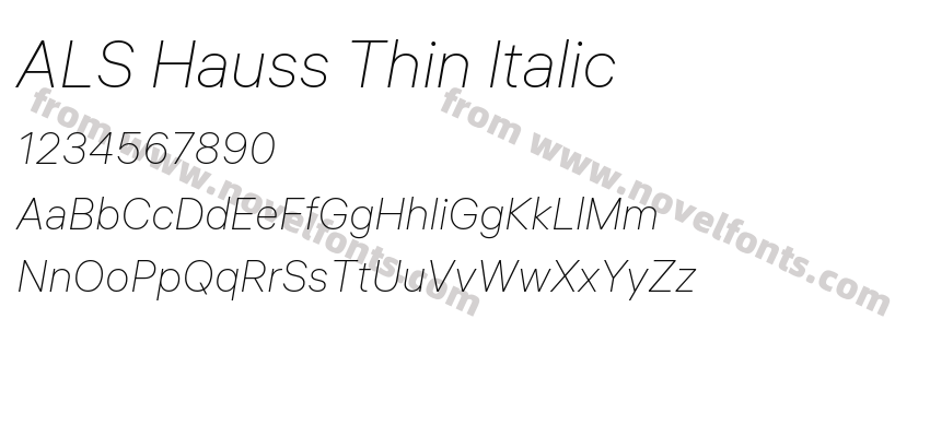 ALS Hauss Thin ItalicPreview