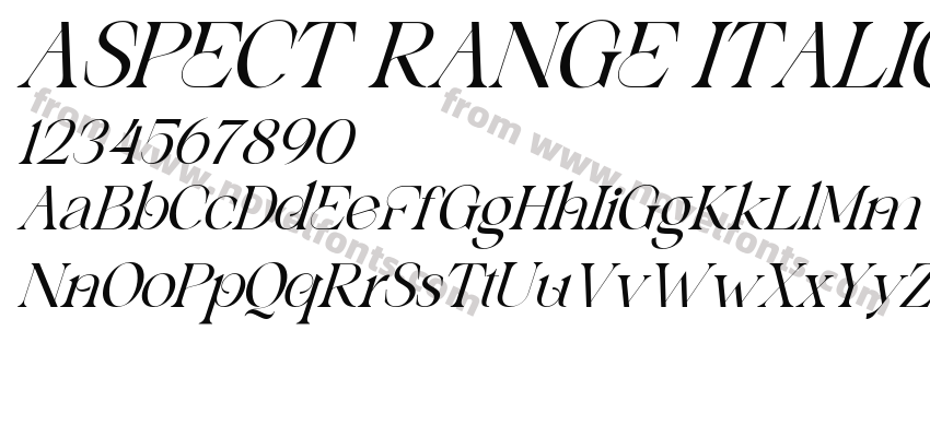 ASPECT RANGE ITALICPreview