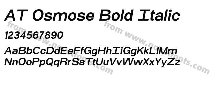 AT Osmose Bold ItalicPreview