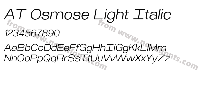 AT Osmose Light ItalicPreview