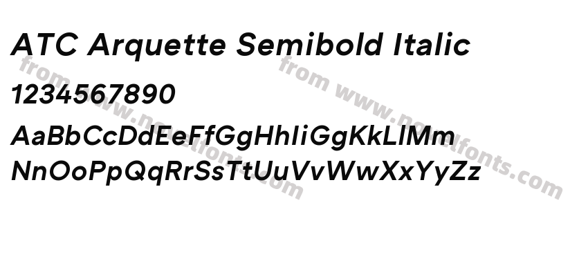 ATC Arquette Semibold ItalicPreview