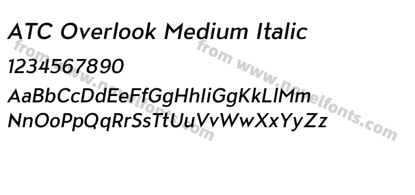 ATC Overlook Medium ItalicPreview