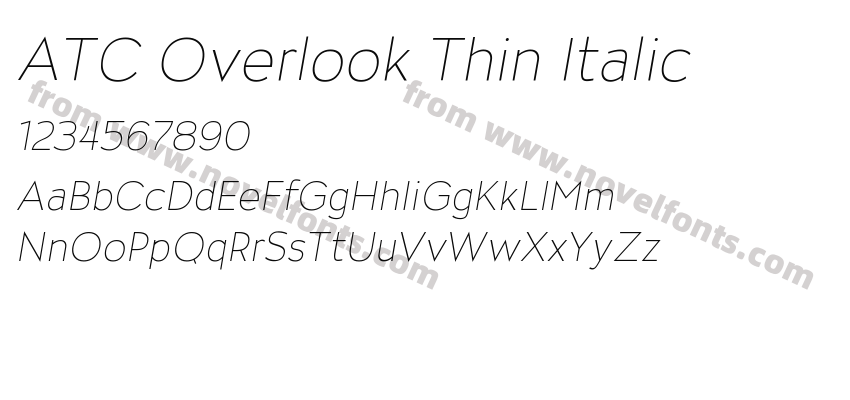 ATC Overlook Thin ItalicPreview