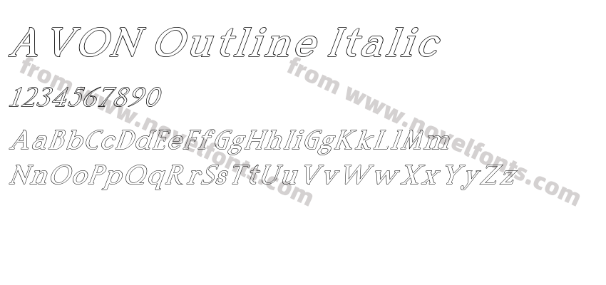 AVON Outline ItalicPreview