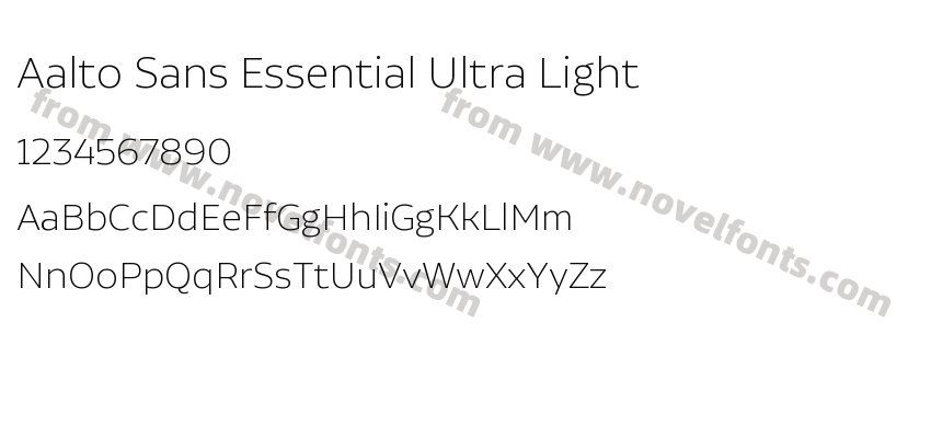 Aalto Sans Essential Ultra LightPreview