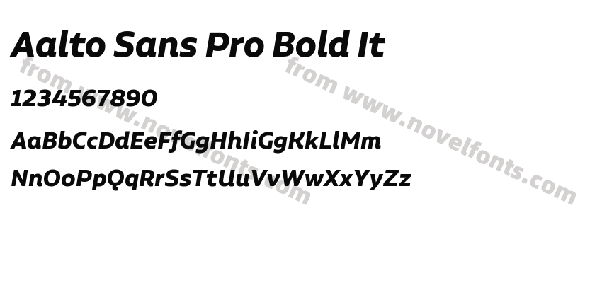 Aalto Sans Pro Bold ItPreview