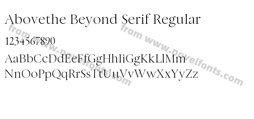 Abovethe Beyond Serif RegularPreview