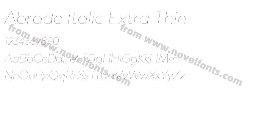 Abrade Italic Extra ThinPreview