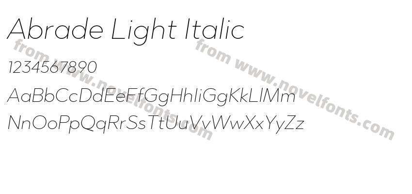 Abrade Light ItalicPreview