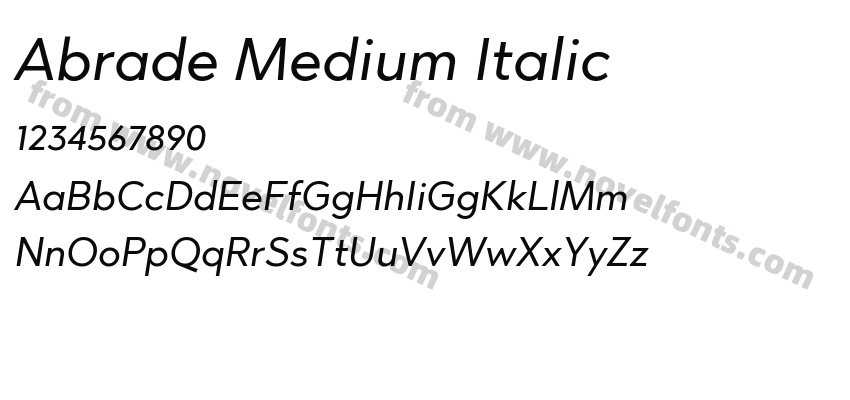 Abrade Medium ItalicPreview