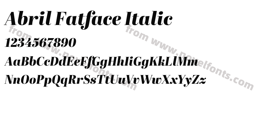 Abril Fatface ItalicPreview