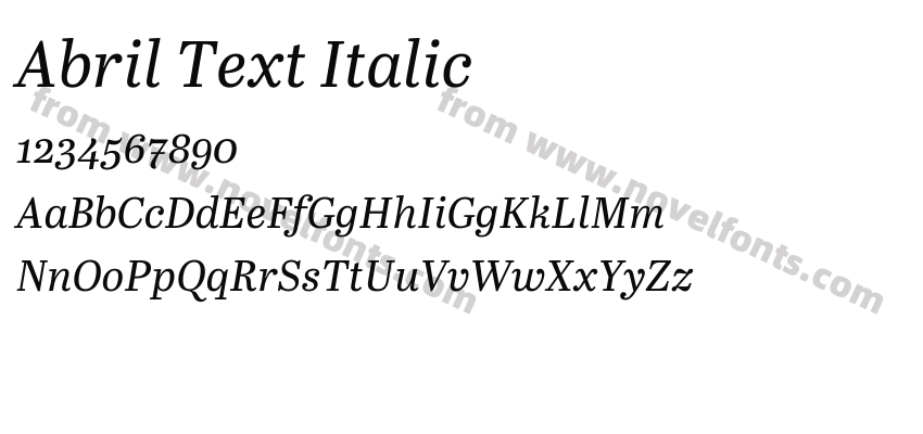 Abril Text ItalicPreview