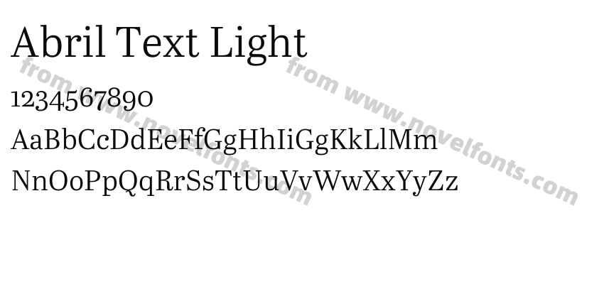 Abril Text LightPreview