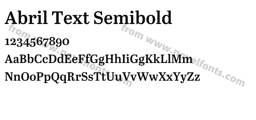 Abril Text SemiboldPreview