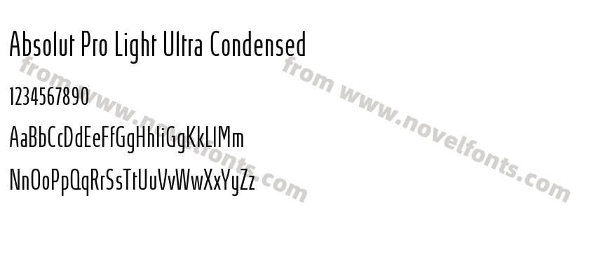 Absolut Pro Light Ultra CondensedPreview