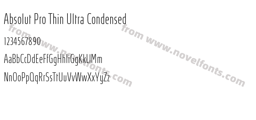 Absolut Pro Thin Ultra CondensedPreview
