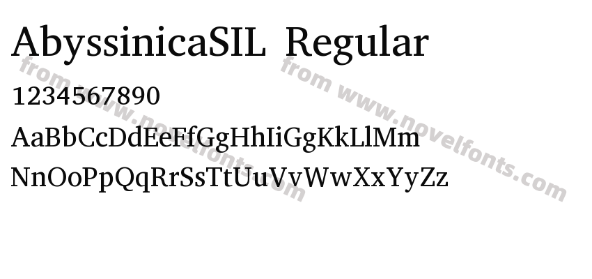 AbyssinicaSIL RegularPreview