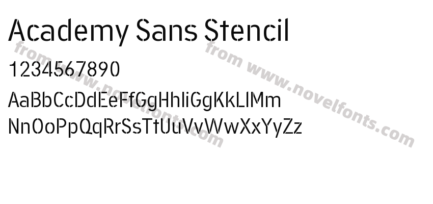 Academy Sans StencilPreview