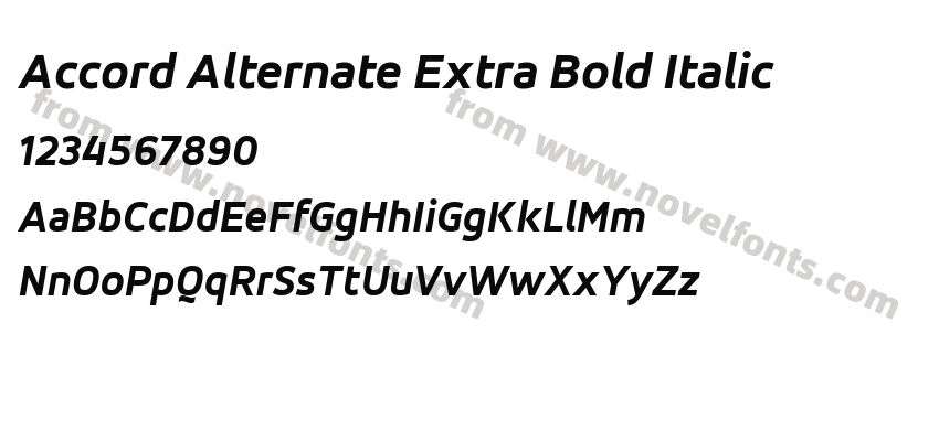 Accord Alternate Extra Bold ItalicPreview