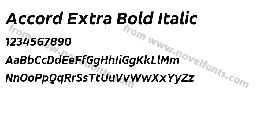 Accord Extra Bold ItalicPreview