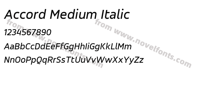 Accord Medium ItalicPreview