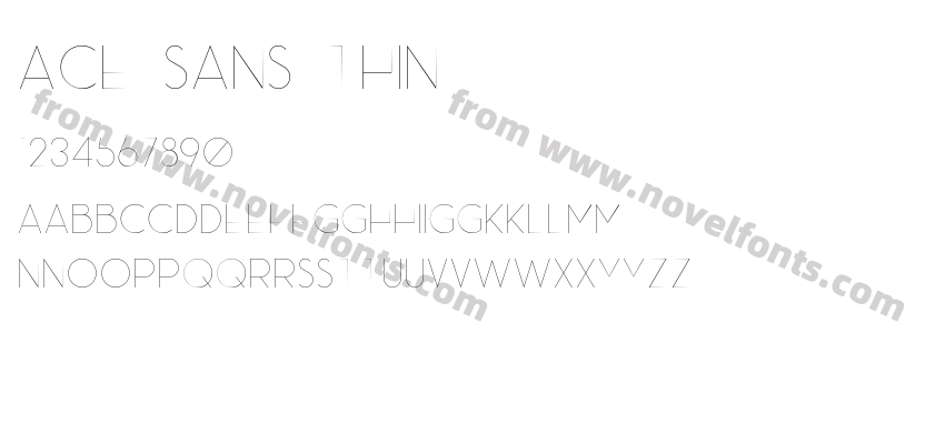 Ace Sans ThinPreview