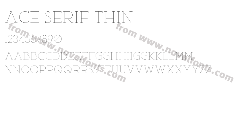 Ace Serif ThinPreview
