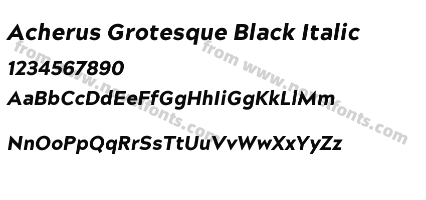 Acherus Grotesque Black ItalicPreview