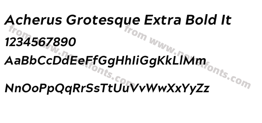 Acherus Grotesque Extra Bold ItPreview